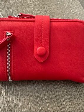 Vibrant Red Snap-Closure Women's Wallet